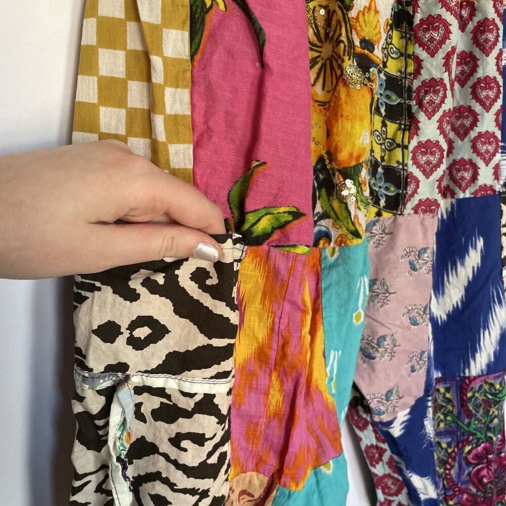 Vintage Boho Patchwork Harem Pants With Elastic W… - image 5